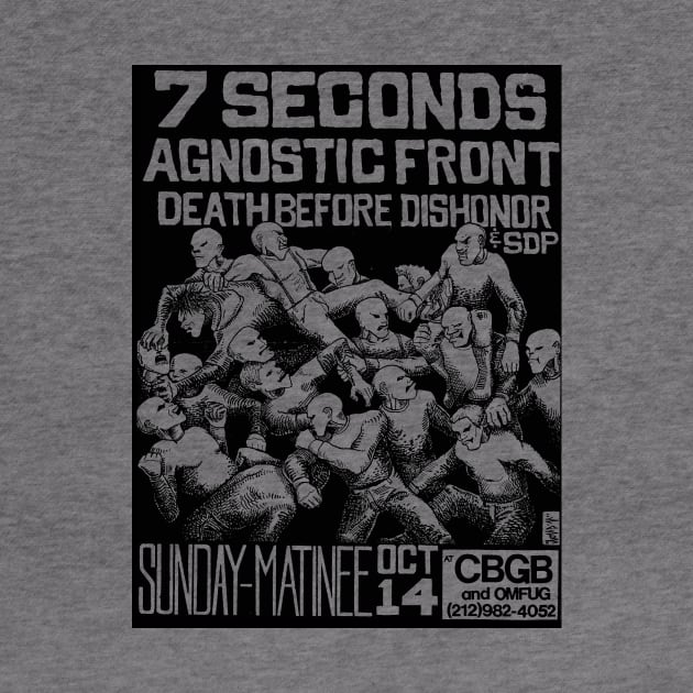 7 Seconds / Agnostic Front / Death Before Dishonor by Punk Flyer Archive